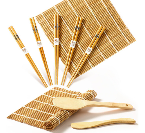 Equipo Completo Para Hacer Sushi De Bambú A Enrollar Como Un