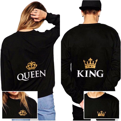 Sweater King And Queen Estampados Enamorados Parejas Novios