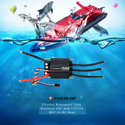 Velocidad Electrónica Sin Escobillas 150a Esc Flycolor A Pru