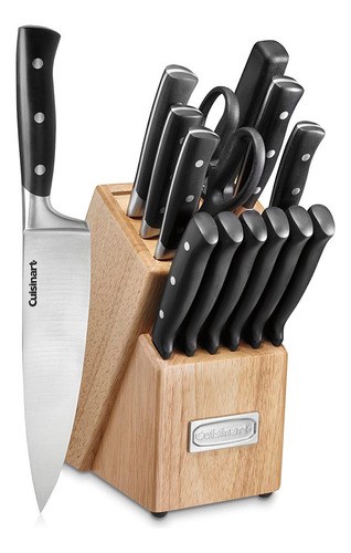 Juego de cuchillos Cuisinart C77TR-15p, bloque de madera, 15 piezas