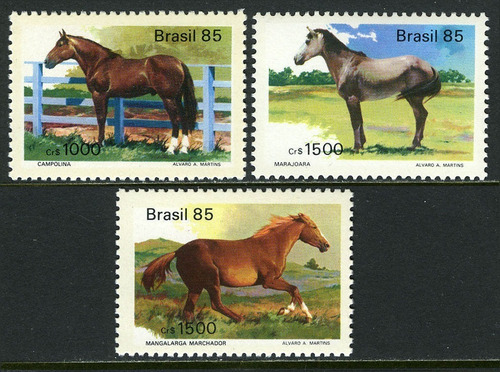 Estampillas Brasil 1985 - Caballos Brasileños De Raza