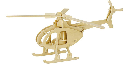 Rompecabezas De Madera 3d, Modelo De Helicóptero, Juegos De 