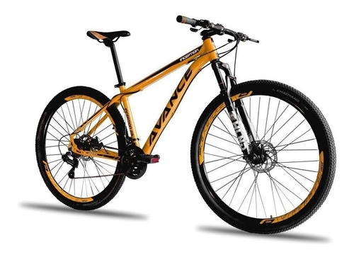 Bicicleta Aro29 Avance Inception 21v Shimano Freio A Disco Cor Laranja Tamanho do quadro 17