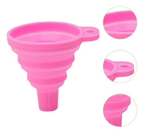 Embudo Plegable De Silicona Para Líquido Antiderrame 4piezas