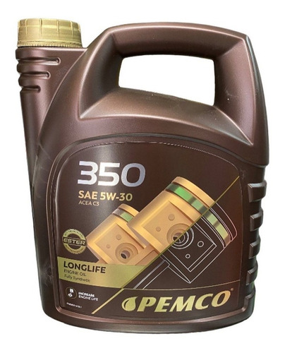 Aceite 5w30 Pemco 350 Fully Synthetic Acea C3 / 4lts.