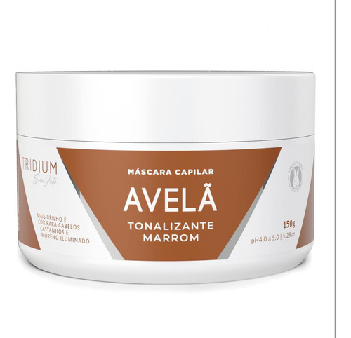 Máscara Capilar Tonalizante Avelã Marrom Tridium 150g