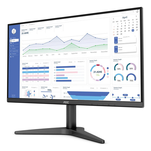 Monitor 21.5 Aoc 22b1hm5 75 Hz Adaptive-sync Vga E Hdmi Va (Recondicionado)