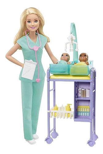 Barbie Muñeca Y Juego  Careers, Tema Baby Doctor Con Muñeca