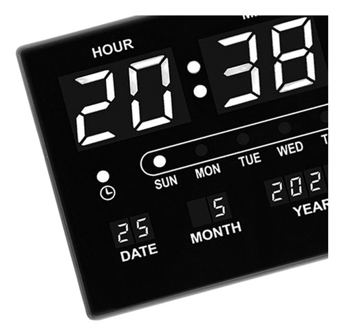 Hh Reloj De Pared Digital Con Fecha, Hora, Semana,
