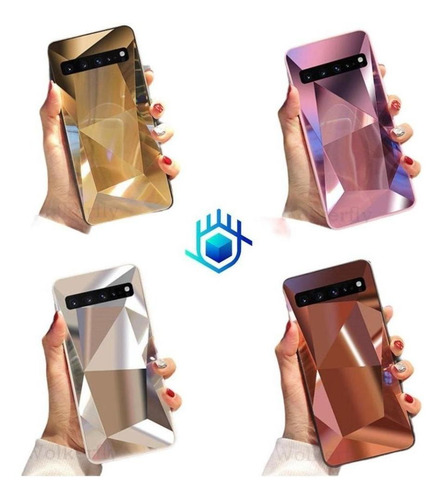 Imagen 1 de 10 de Case Diamantes Espejo Todos Los Equipos Dama Hombre Mujer 3d