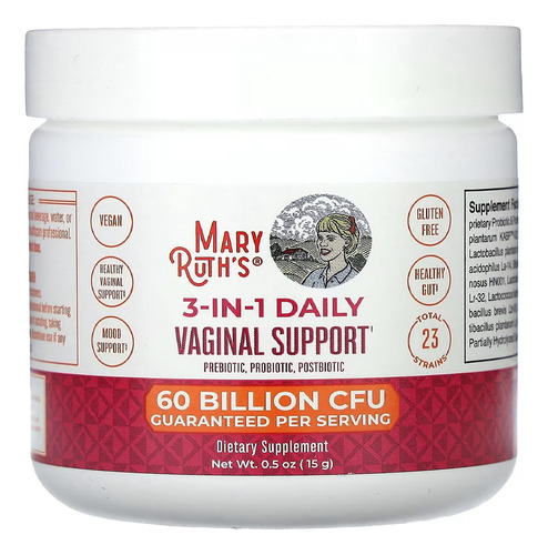 Mary Ruth's Probióticos Vaginales Diario 3 En 1 15g Sabor Sin Sabor
