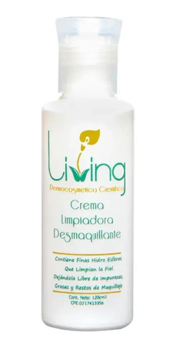 Crema Limpiadora Desmaquillante Living Dermocosmética 120 Ml