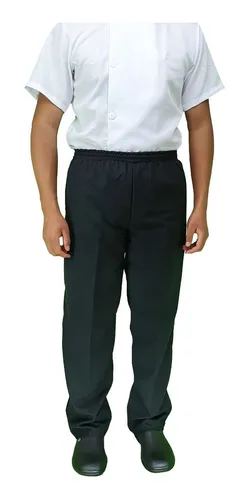 Pantalón de cocina antimanchas de microfibra negro Egochef - Envío