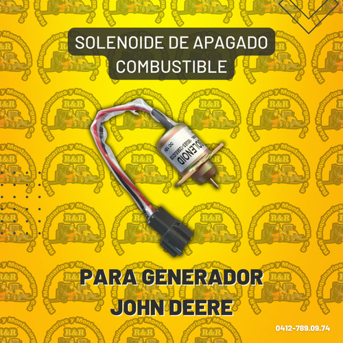 Solenoide De Apagado Combustible Para Generador John Deere