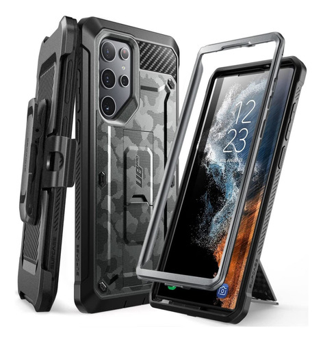Case Supcase Para Galaxy S22 Ultra Protector 360° Camo