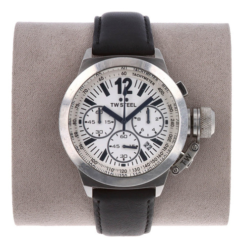 Reloj Para Hombre Tw Steel *canteen*. Negro Plateado Blanca (Usado)