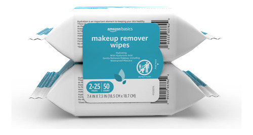 Toallitas Desmaquillantes Amazon Basics Hidratantes 50 Toall