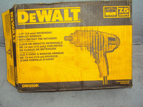 Llave De Impacto Electrica Dewalt De 1/2 Modelo Dw292k