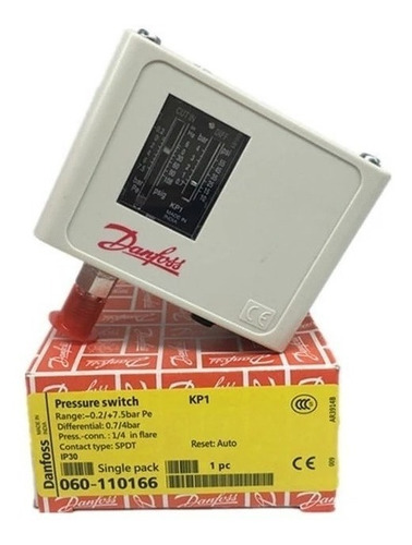 Presostato Danfoss Kp1 Rango -0,2 A 7,5 Bar Rep. Automática