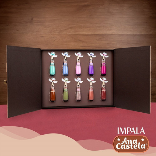 Press Kit Esmalte Impala Ana Castela 7,5ml 10 Cores