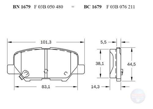 Imagem 4 de 6 de Pastilha Freio Traseiro Mitsubishi Outlander 13/18 Cerâmica