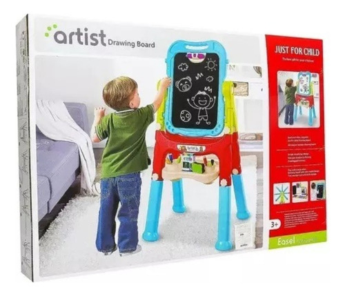 Pizarra Para Niños Con Caballete Giratorio Plegable Infantil