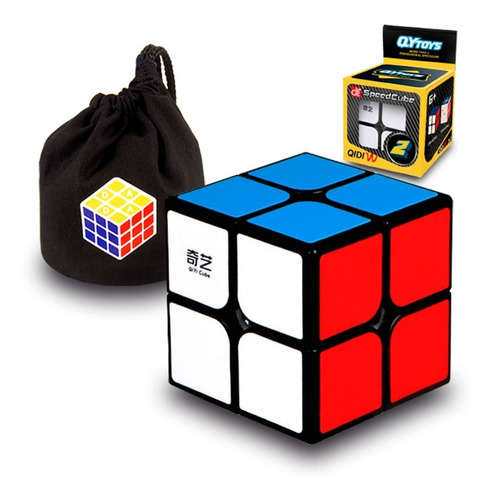 Cubo Rubik 2x2 Qiyi Qidi W Base Negra/blanca + Estuche 