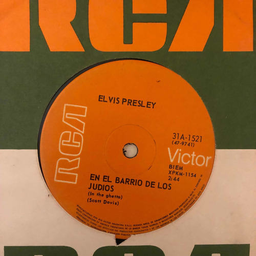 Disco Vinilo Elvis Presley En El Barrio Rca 1969