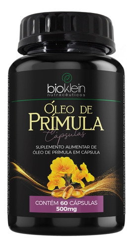 Óleo De Prímula Puro Premium 60 Cápsulas - Bioklein
