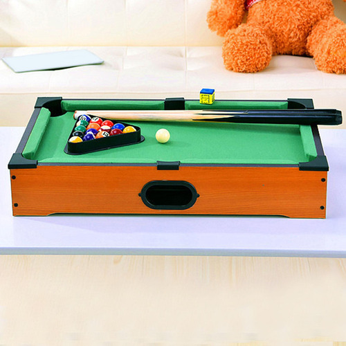 Mini Juego De Mesa De Billar De Madera Con Bolas De Juego,