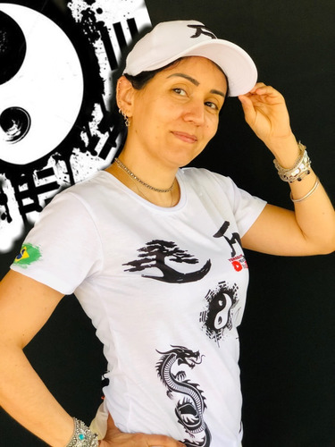Kit Camisa +boné Branco Baby Look Yorozuya+ Frete Grátis