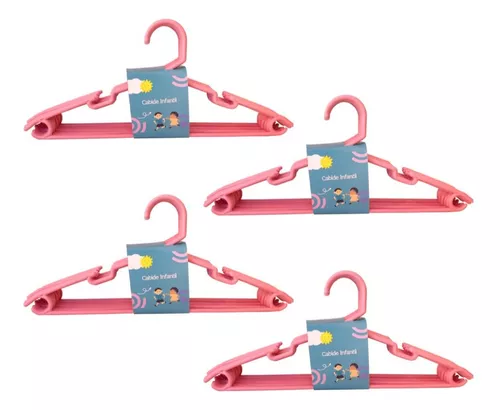 Cabides Bebe Infantil Colorido Reforçado Kit 50 Unid