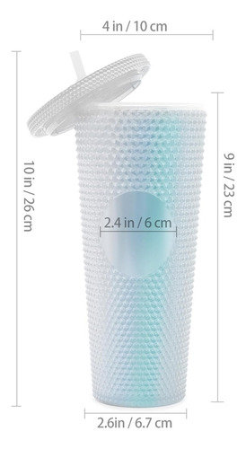 Vaso Starbuck Doble Pared Texturizado 750 Ml Tapa Y Popote