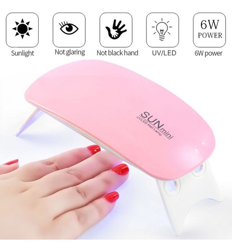 Juego De 50 Extensiones De Uñas De Poligel Con Lámpara Uv/le