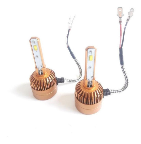 Imagen 2 de 8 de S&d Kit 2 Focos Hyper Leds H1 Chip Phillips 8000 Lm 6000k