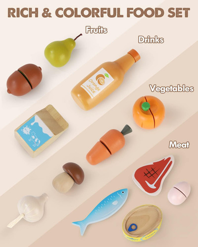 Play De Madera Juegos De Comida Para Cocina Para Niños, Jugu