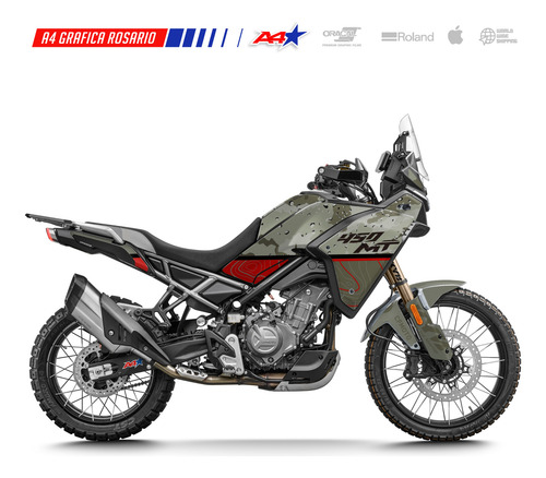 Protector Impreso Calcos Cfmoto 450mt Camuflado Pistta Chips