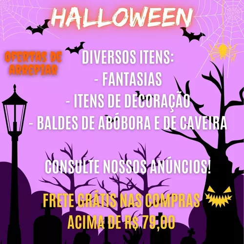 Painel Halloween 40 X 20 - Bruxa Verde - NaMega Festas