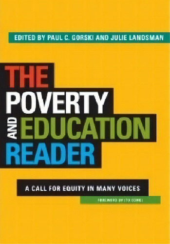 The Poverty And Education Reader, De Paul C. Gorski. Editorial Stylus Publishing, Tapa Dura En Inglés