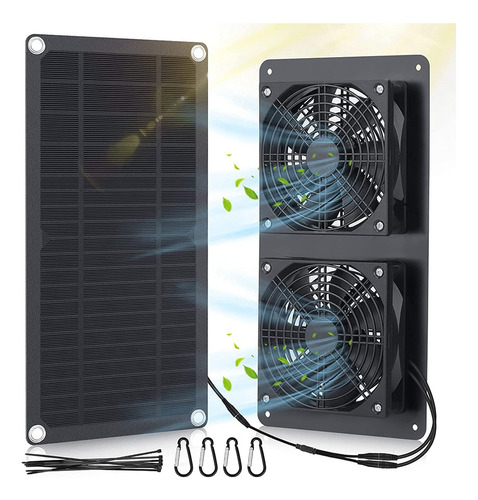 Kit De Ventiladores De Panel Solar, 10 W Dc, 12 V, Alimentad