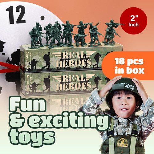 Figuras De Acción Soldados Entervending - 18 Piezas 5.08 Cm