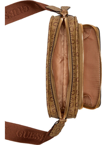 Bolsa Guess Factory Cg947969-moc Acabado de los herrajes Níquel Color Marrón Correa de hombro Marrón Diseño de la tela Lisa