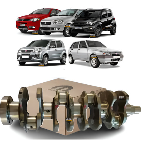 Eixo Virabrequim Fiat Mobi Uno Palio 1.0 8v Fire / Evo Fiat