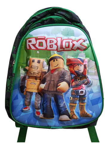 Mochila Roblox Escolar /colegio 3 Cierres Tamaño Oficio