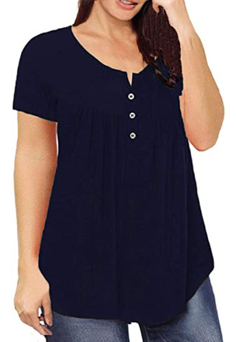 Camisas De Talla Grande Para Mujer, Blusas Con Botones Y Tún