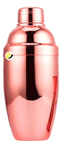 Coctelera Para Bar Acero Inoxidable Oro Rosa -tornasol 550ml