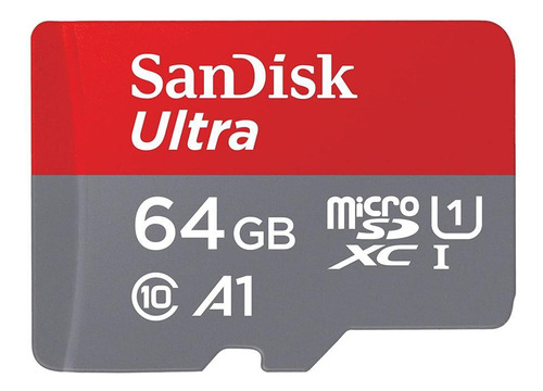 Cartão De Memória Microsd Sandisk 64gb Microsd Ultra 140mbs