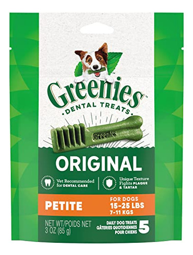 Golosinas Dentales Para Perros Greenies Original Petite 85 G