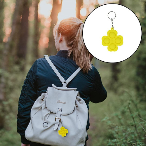 Collar Pop It, Mini Llavero Juguete Fidget, Simple Hoyuel...