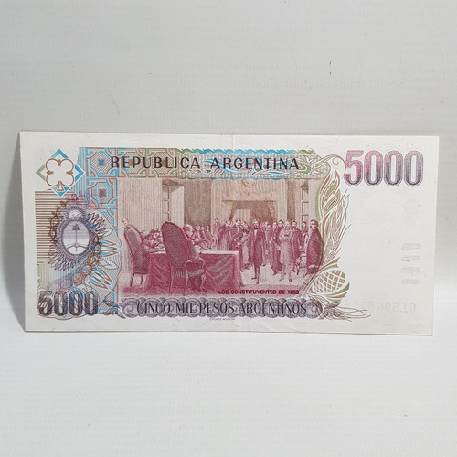 Antiguo Billete Arg 500 Y 1000 Pesos 1984 Lote X 3 Mag 61543 (Usado)